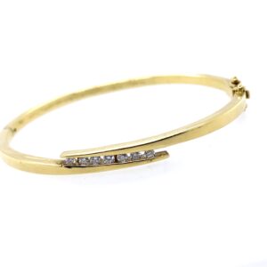 Pre-Owned Yellow Gold Diamond Bangle