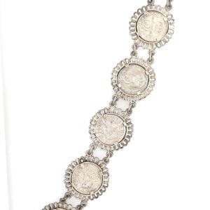 Pre-Owned Silver 3 Pence Bracelet