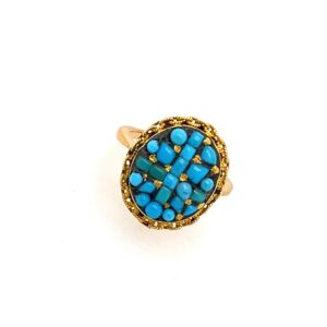 Pre-Owned Yellow Gold Turquoise Ring