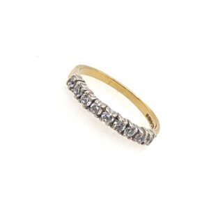 Pre-Owned Yellow Gold CZ Half Eternity Ring