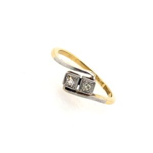 Pre-Owned Yellow Gold Diamond Twist Ring