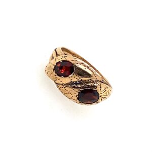 Pre-Owned Rose Gold Garnet Serpent Ring
