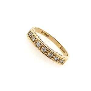 Pre-Owned Yellow Gold Diamond Half Eternity Ring