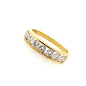 Pre-Owned Yellow Gold Diamond Half Eternity Ring